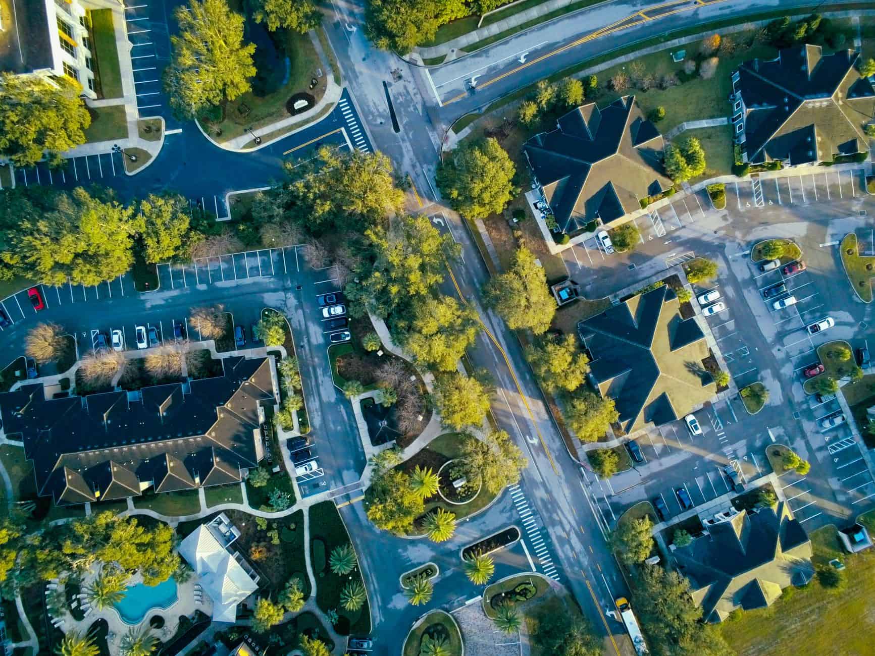 american suburb street