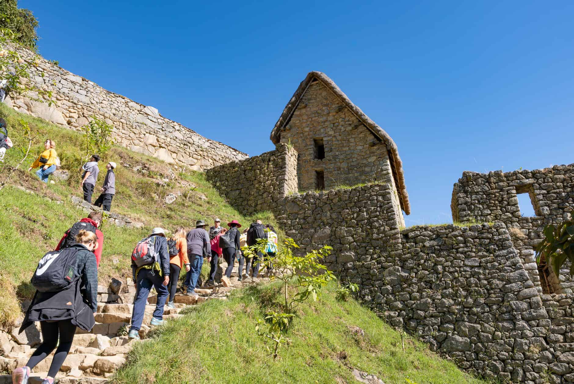 Machu Picchu tourists ruins