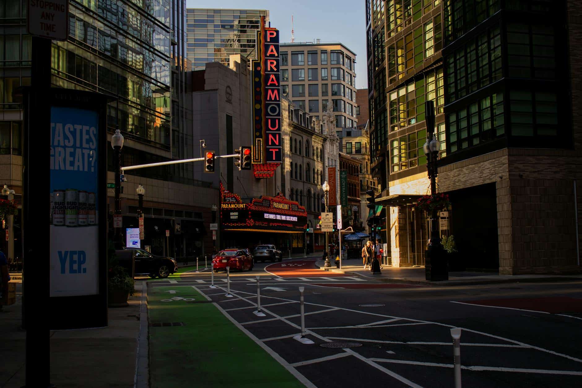 unfamiliar american city street
