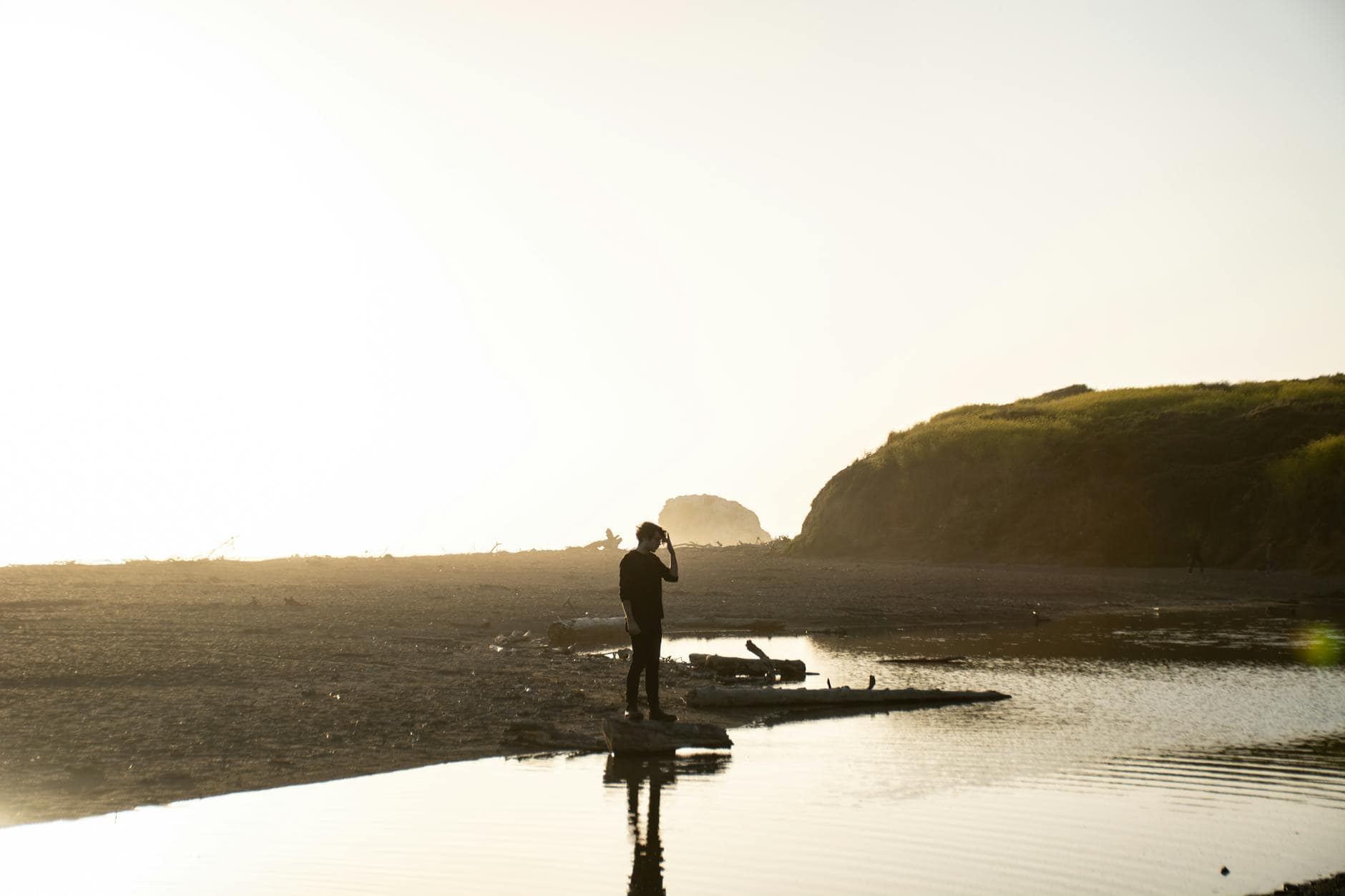 beach solitude sunset