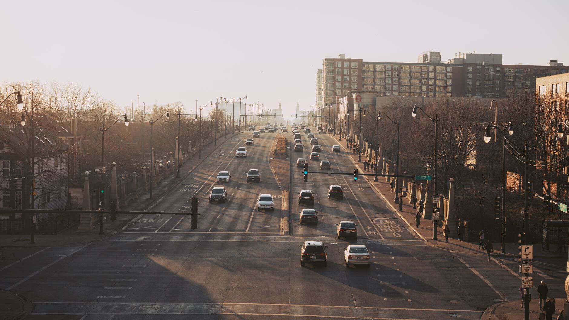 city street energy morning
