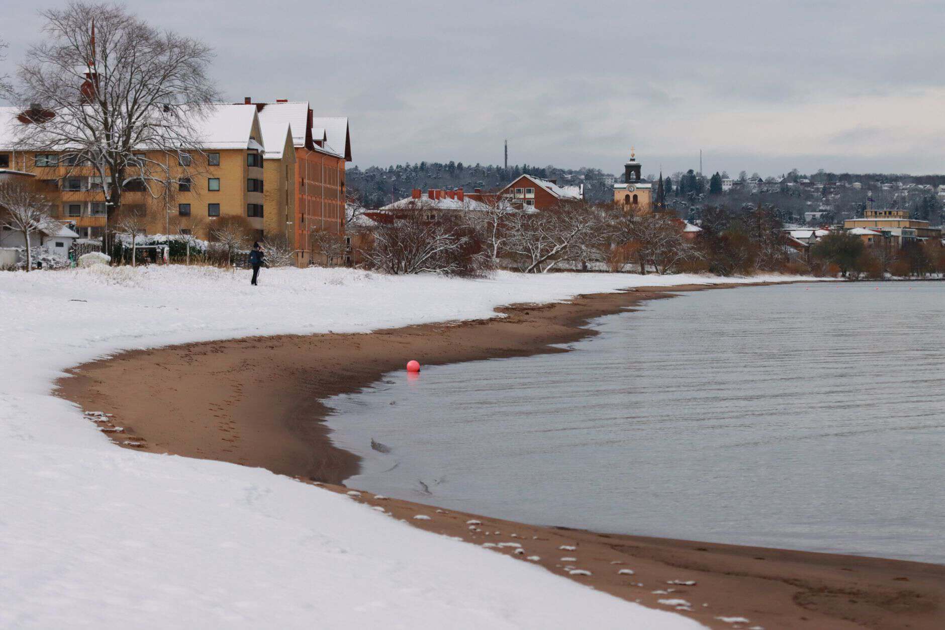 quiet beach town winter