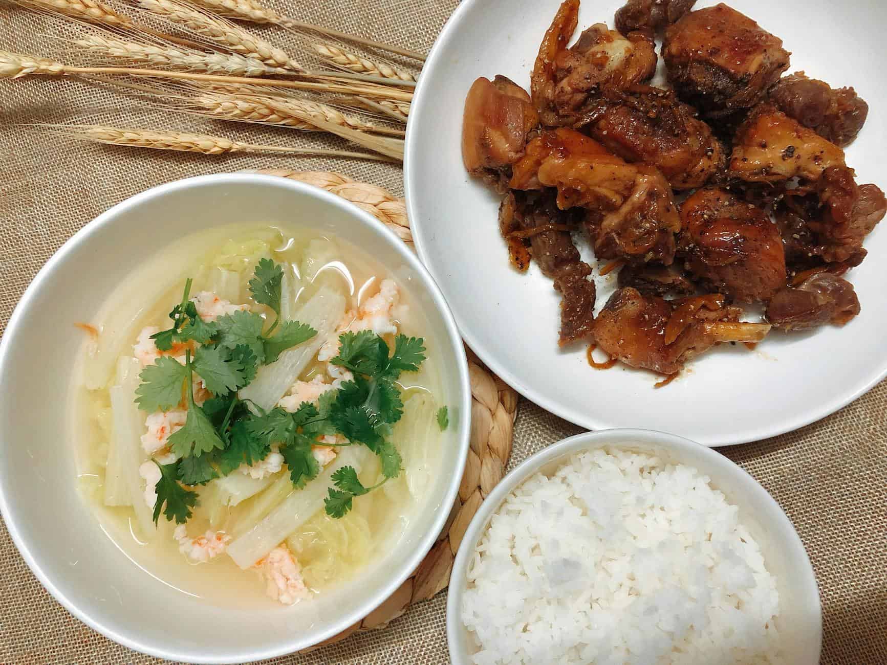 home cooked foreign meal
