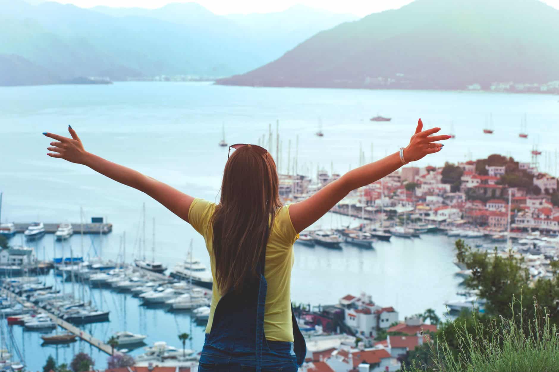 relaxed happy travel