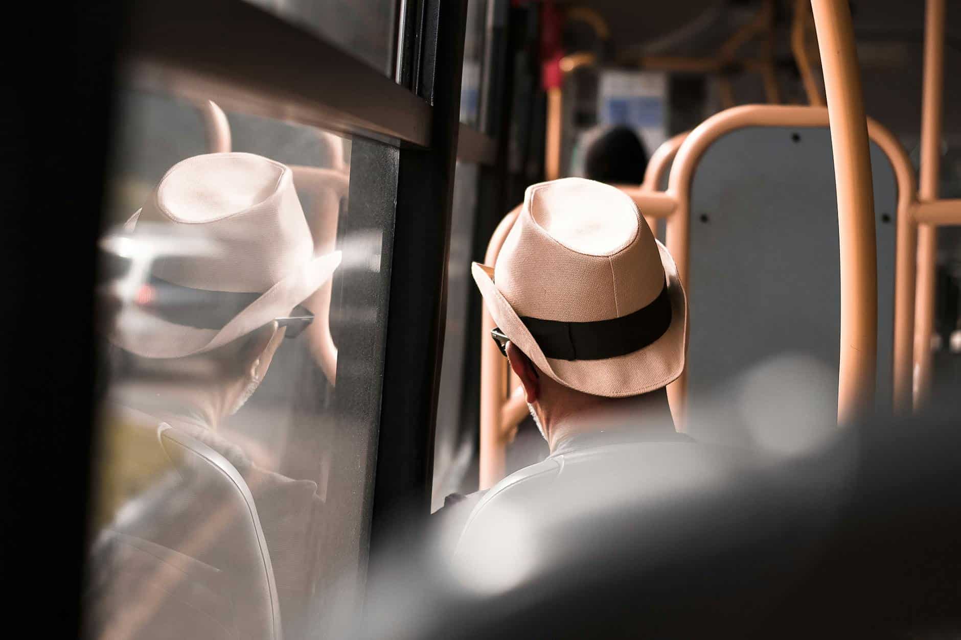 person reflection travel