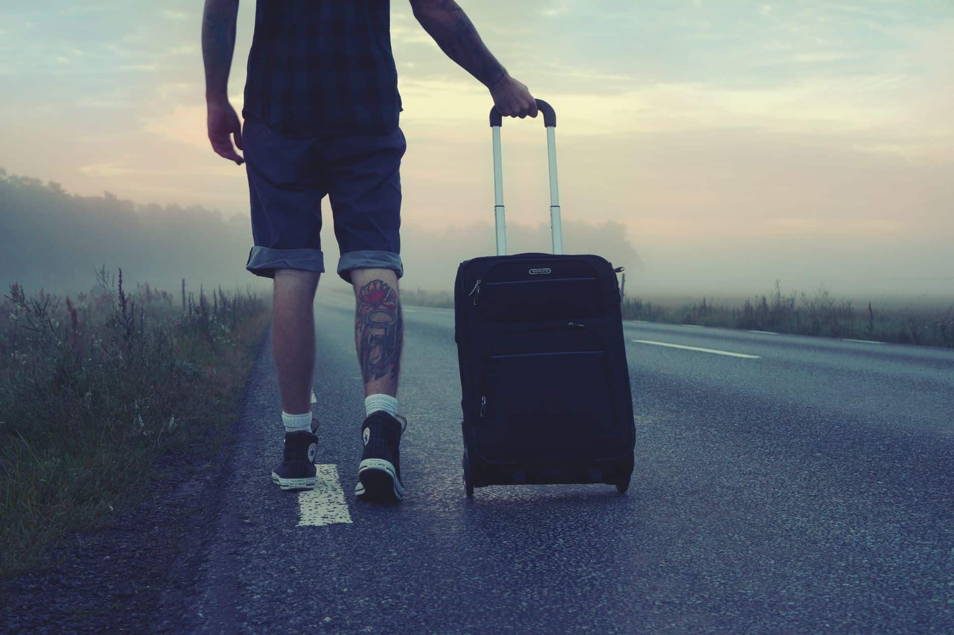 solo traveler returning home