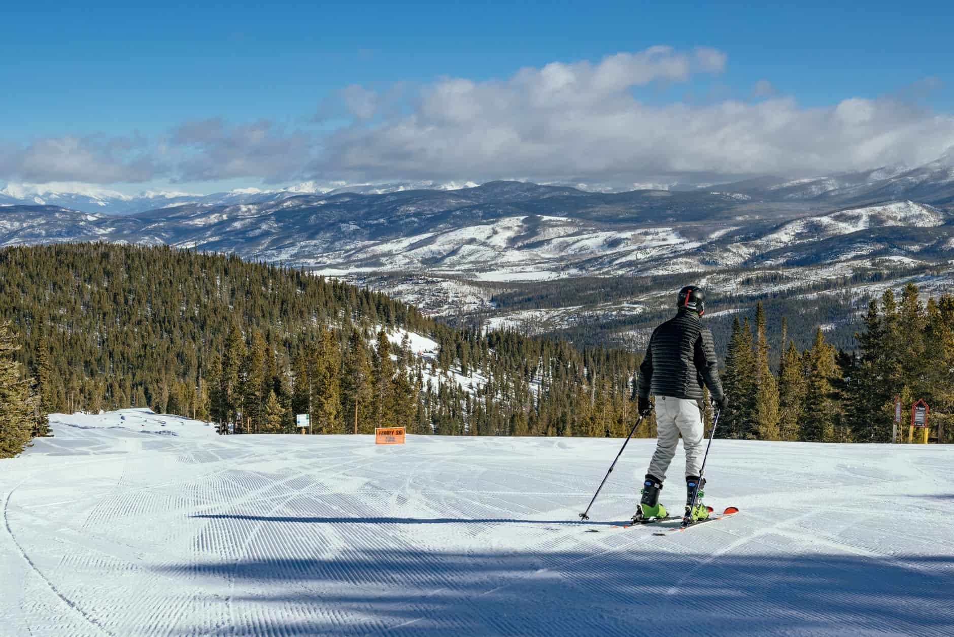 skiing mountain view