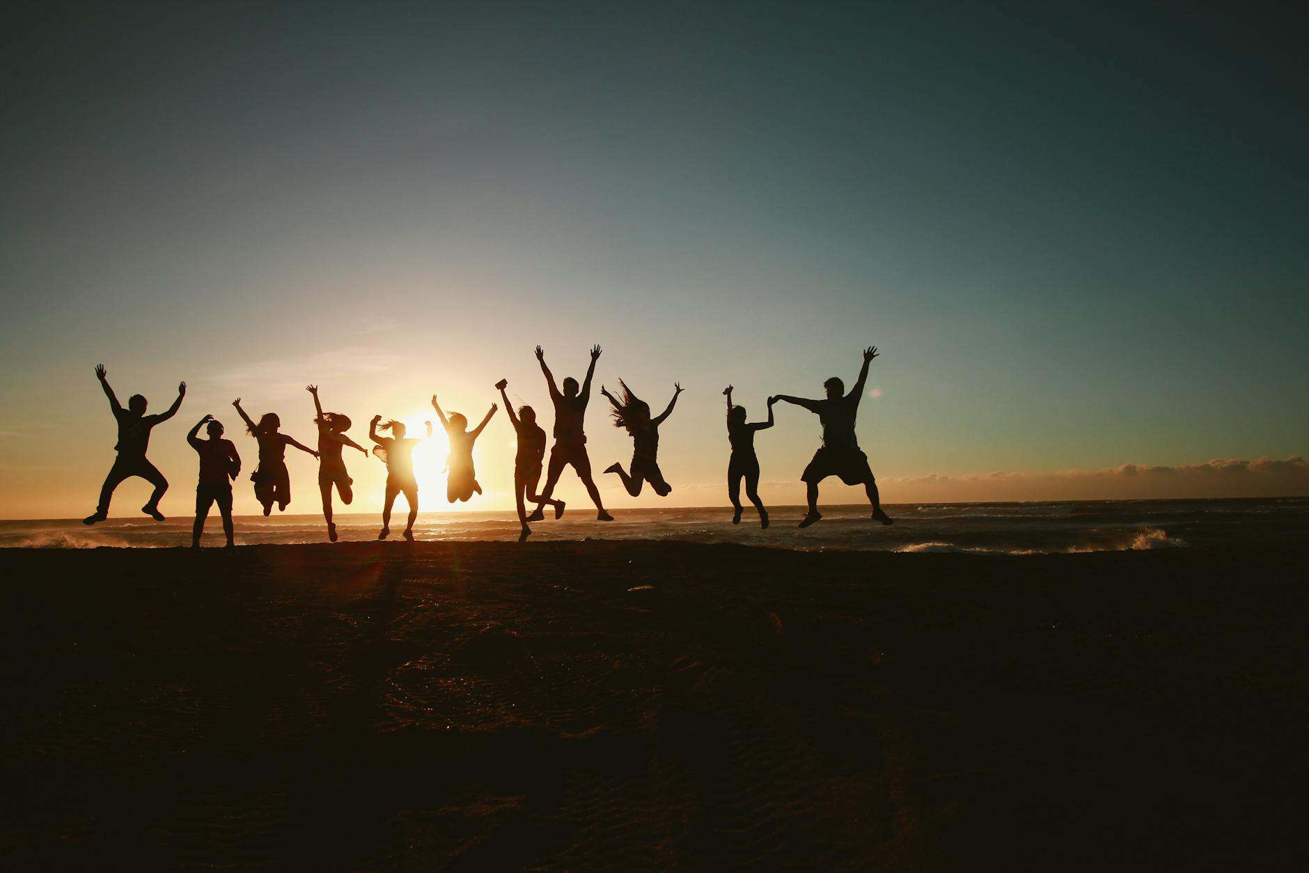group friends happy vacation
