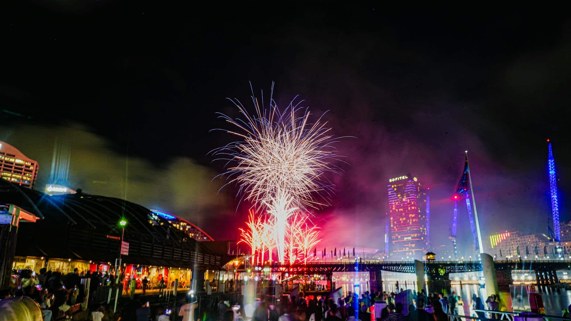 fireworks crowd celebration