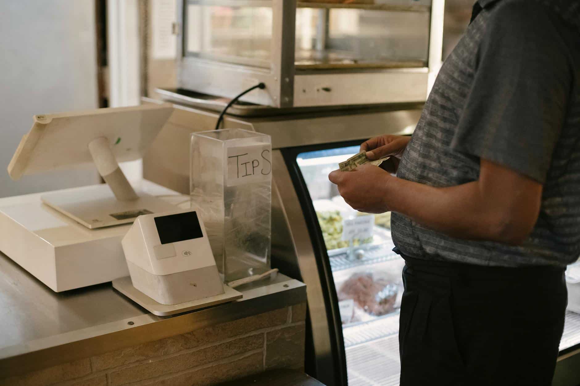 cash register outdoor market