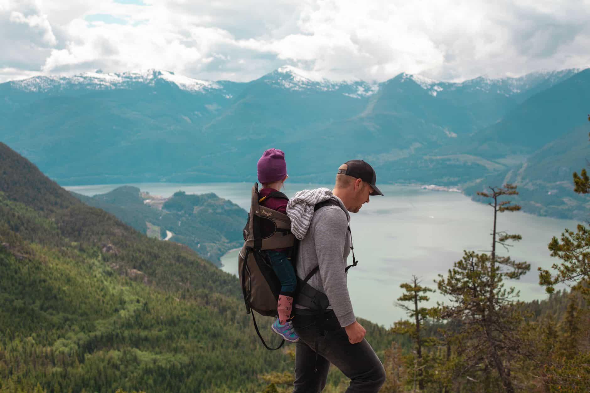 family hike mountain