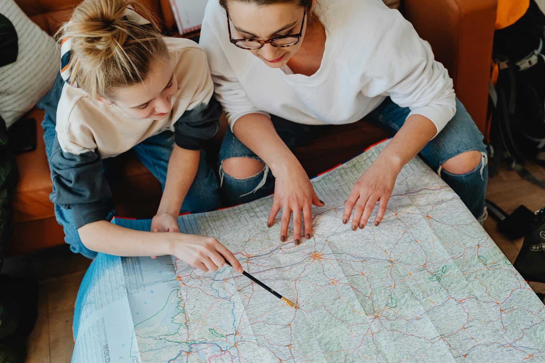 family map planning trip