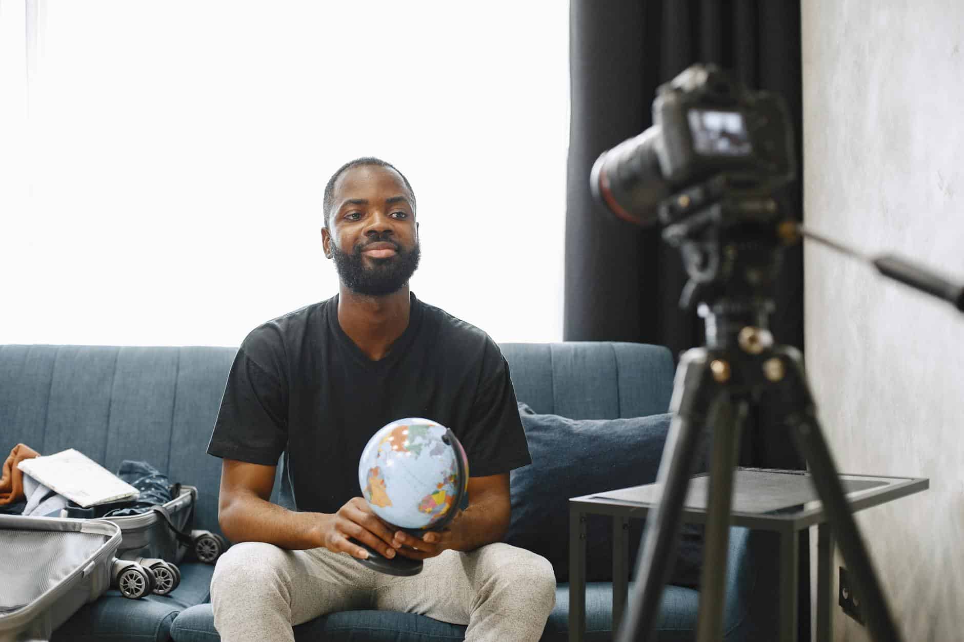 influencer behind camera travel