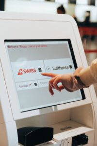 Airline boarding pass and upgrade priority list at gate
