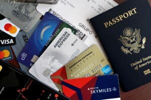 Airline loyalty program cards and status tiers