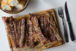 Steak dinner at a restaurant in Buenos Aires Argentina