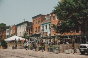 Baltimore rowhouses fells point