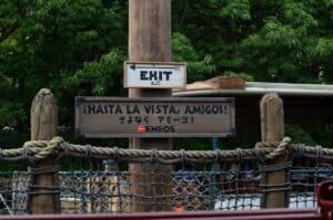 Theme park gift shop designed as ride exit