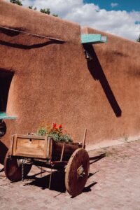 Taos New Mexico adobe architecture and art galleries