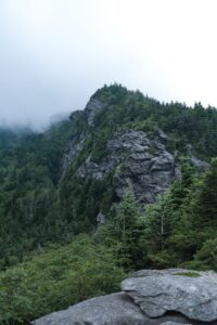 Mountain overlook view from Blowing Rock North Carolina in summer