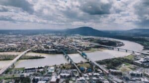 Chattanooga riverfront and Walnut Street Bridge