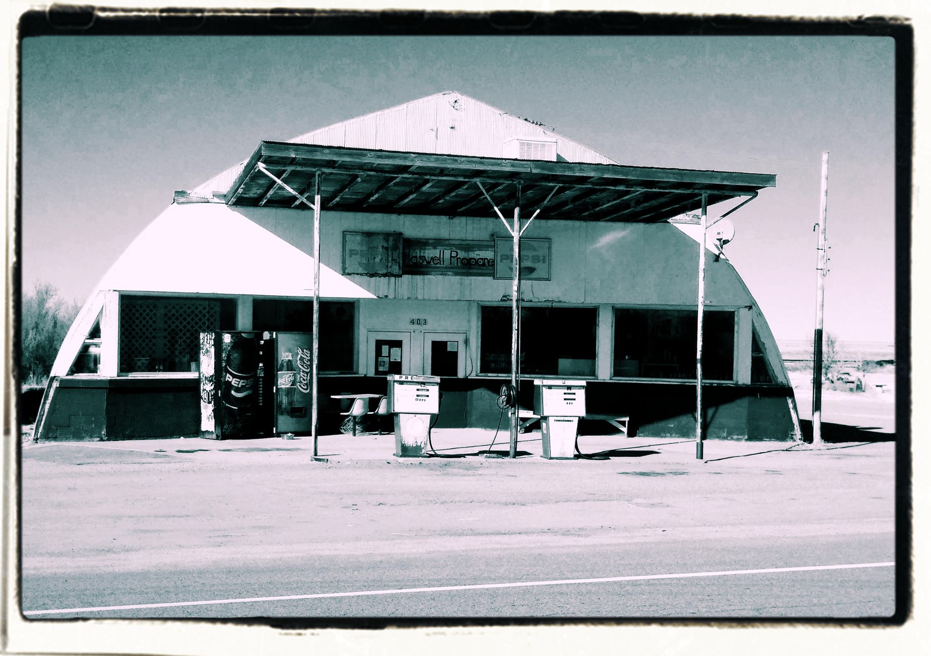Closed and abandoned vintage diner building
