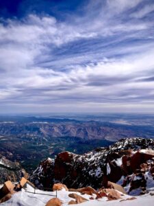 Colorado Springs Pikes Peak mountain view