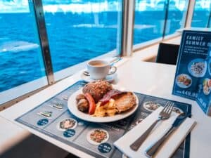 Cruise dining package menu board display