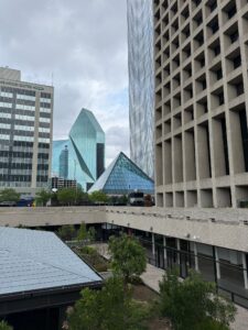 Dallas Arts District skyline with museum buildings
