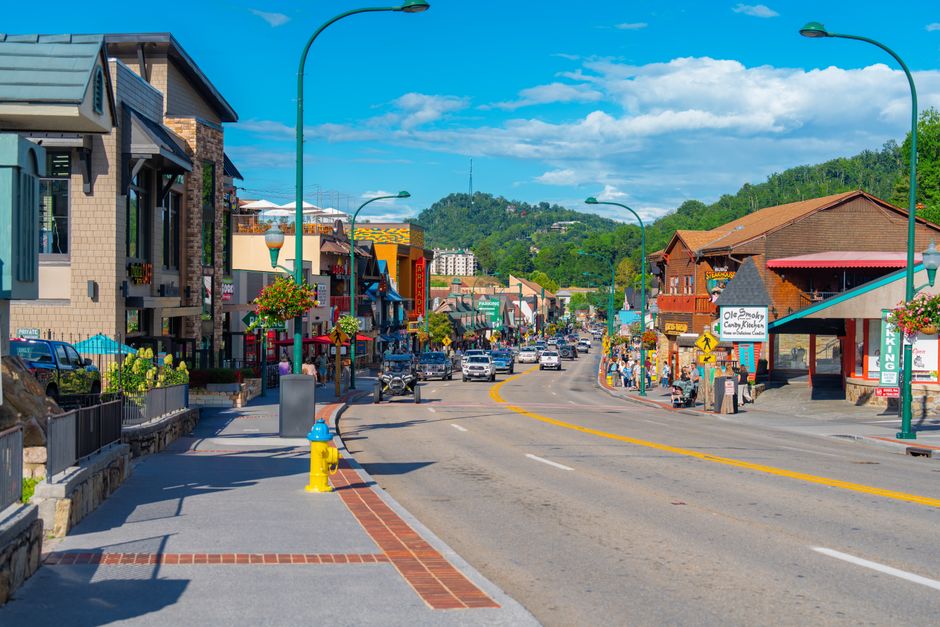 Local resident walking in Gatlinburg Tennessee neighborhood