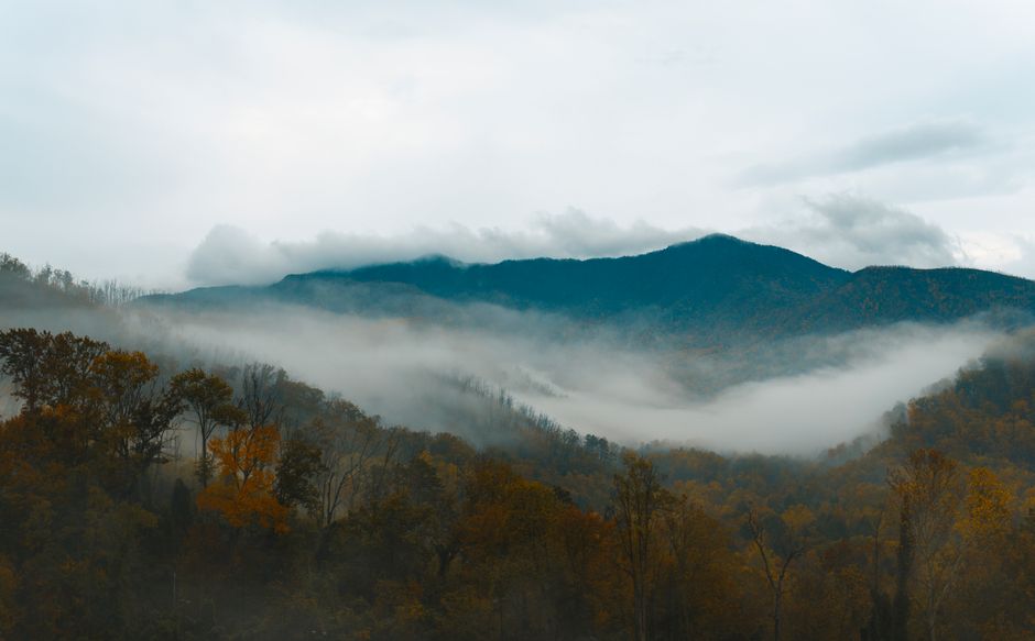 Great Smoky Mountains view from Gatlinburg Tennessee