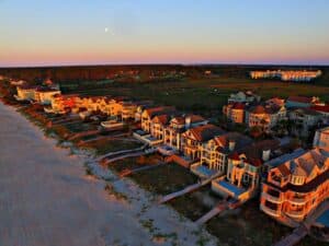 Historic Gullah cottage and coastal marsh on Hilton Head Island South Carolina