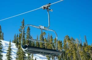 Lake tahoe ski resort lift line
