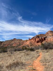 Palo Duro Canyon red rock formations in the Texas Panhandle