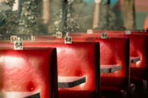 Retro diner interior with booths in Pennsylvania