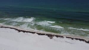 Pensacola Beach white sand and clear water