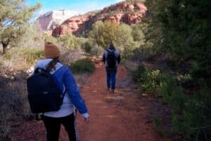 Scenic overlook trail in Sedona red rock country