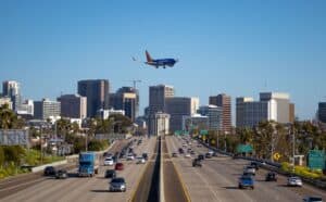 Freeway traffic in San Diego California