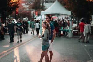 Farmers market on the Bentonville Arkansas town square