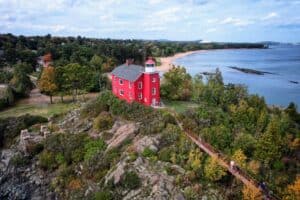 Lake Superior shoreline near Marquette Michigan