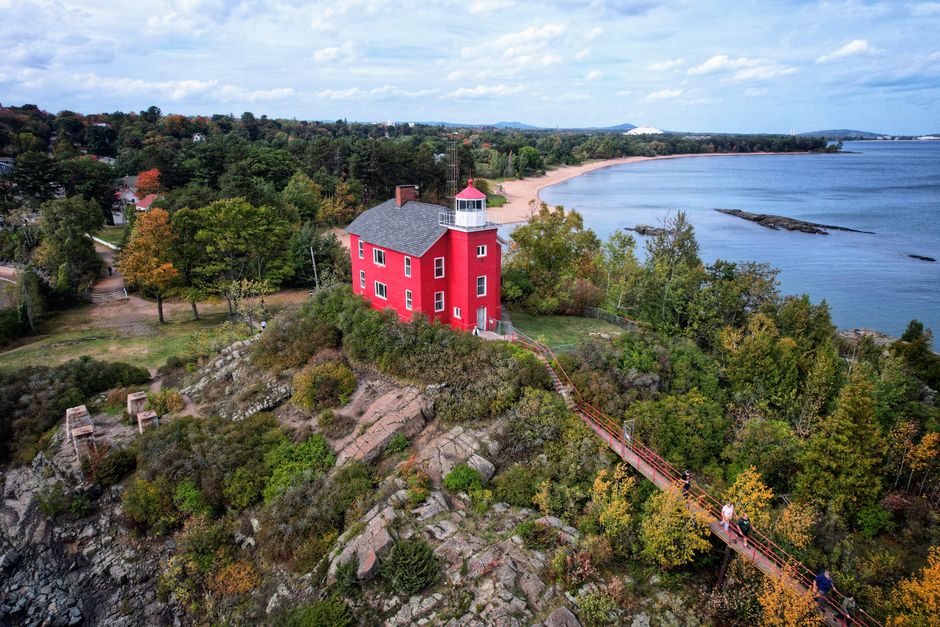 Lake Superior shoreline near Marquette Michigan