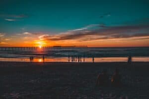 Sunset at a San Diego beach