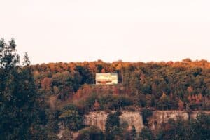 Arts district storefronts in Eureka Springs Arkansas