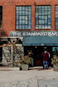 Small business storefront in downtown Portland