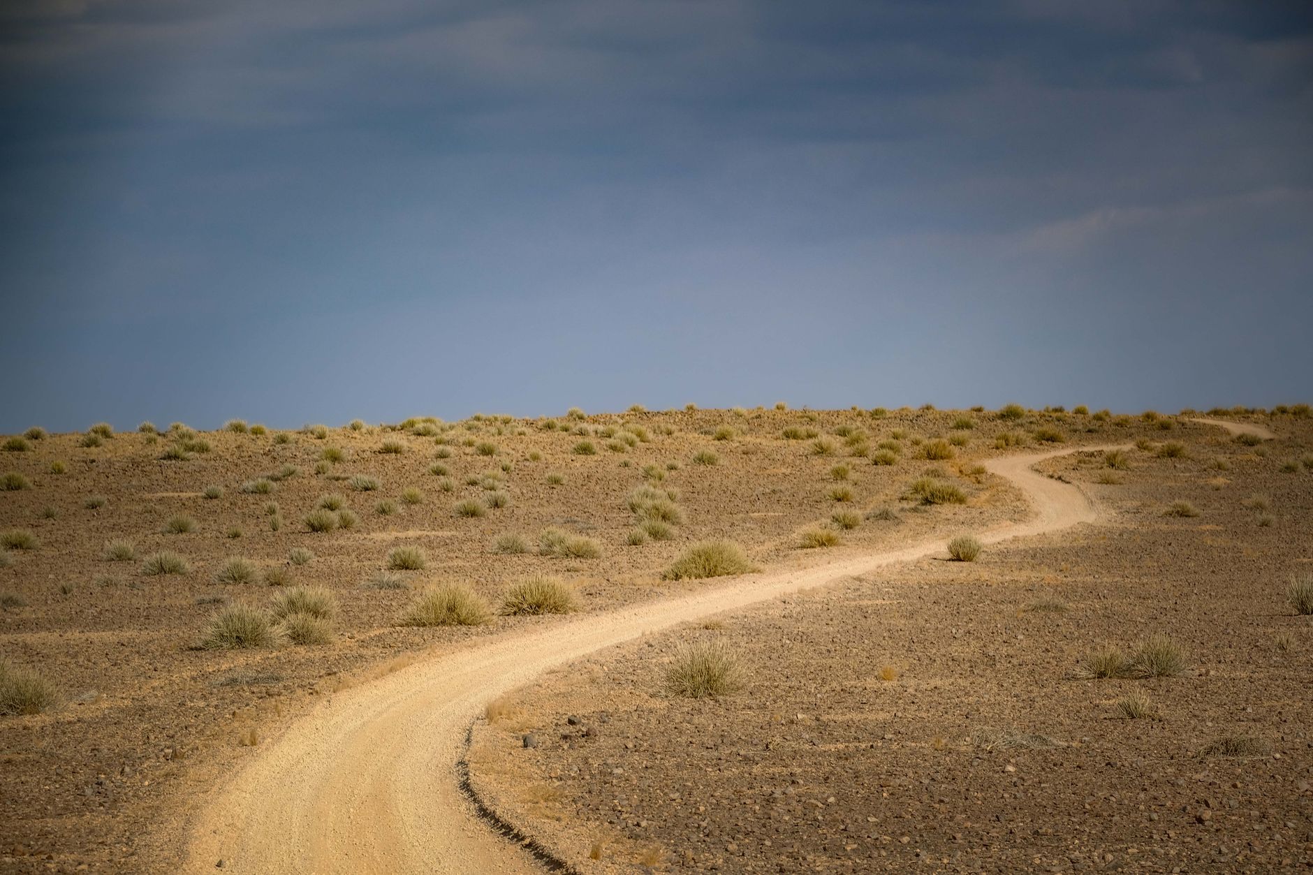 An empty remote hiking trail with no other visitors