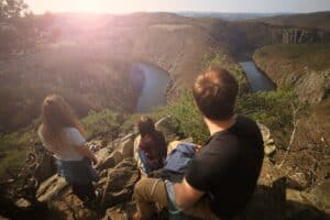 A quiet scenic overlook with very few visitors