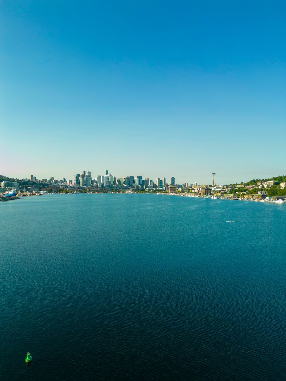 Amazon headquarters buildings and biosphere domes in South Lake Union Seattle