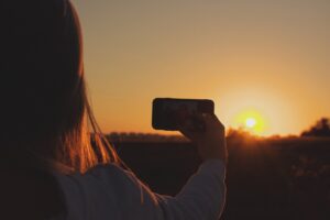 Contrast between a polished vacation photo and ordinary travel moments