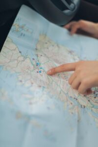 Map showing travel advisory risk zones for international destinations