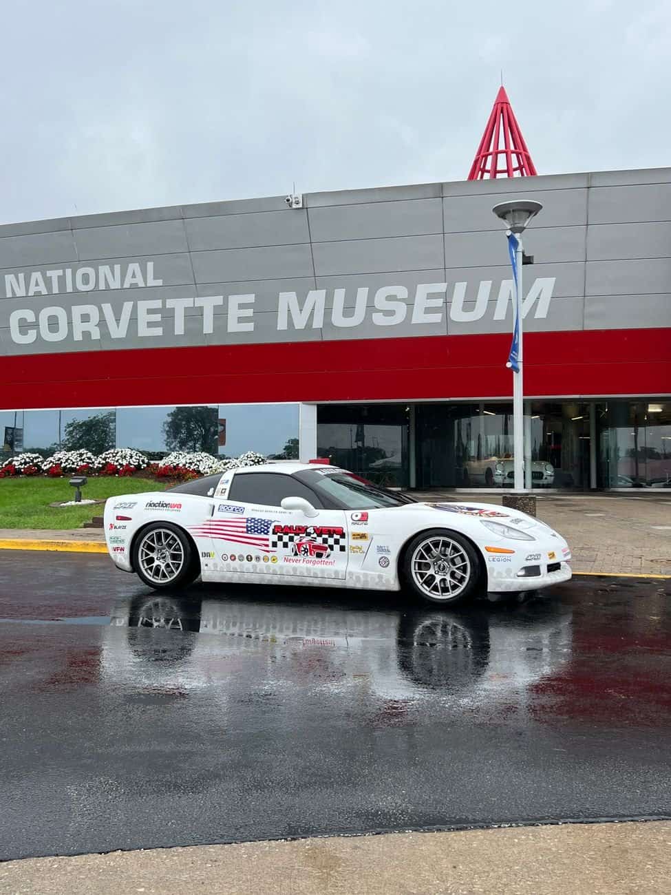 Corvette car showcased outside the National Corvette Museum, Bowling Green, Kentucky.
